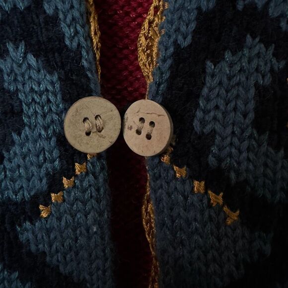 Carole Little Knitwear Double Button Wool Mix Cardigan Size Medium - Picture 6 of 7